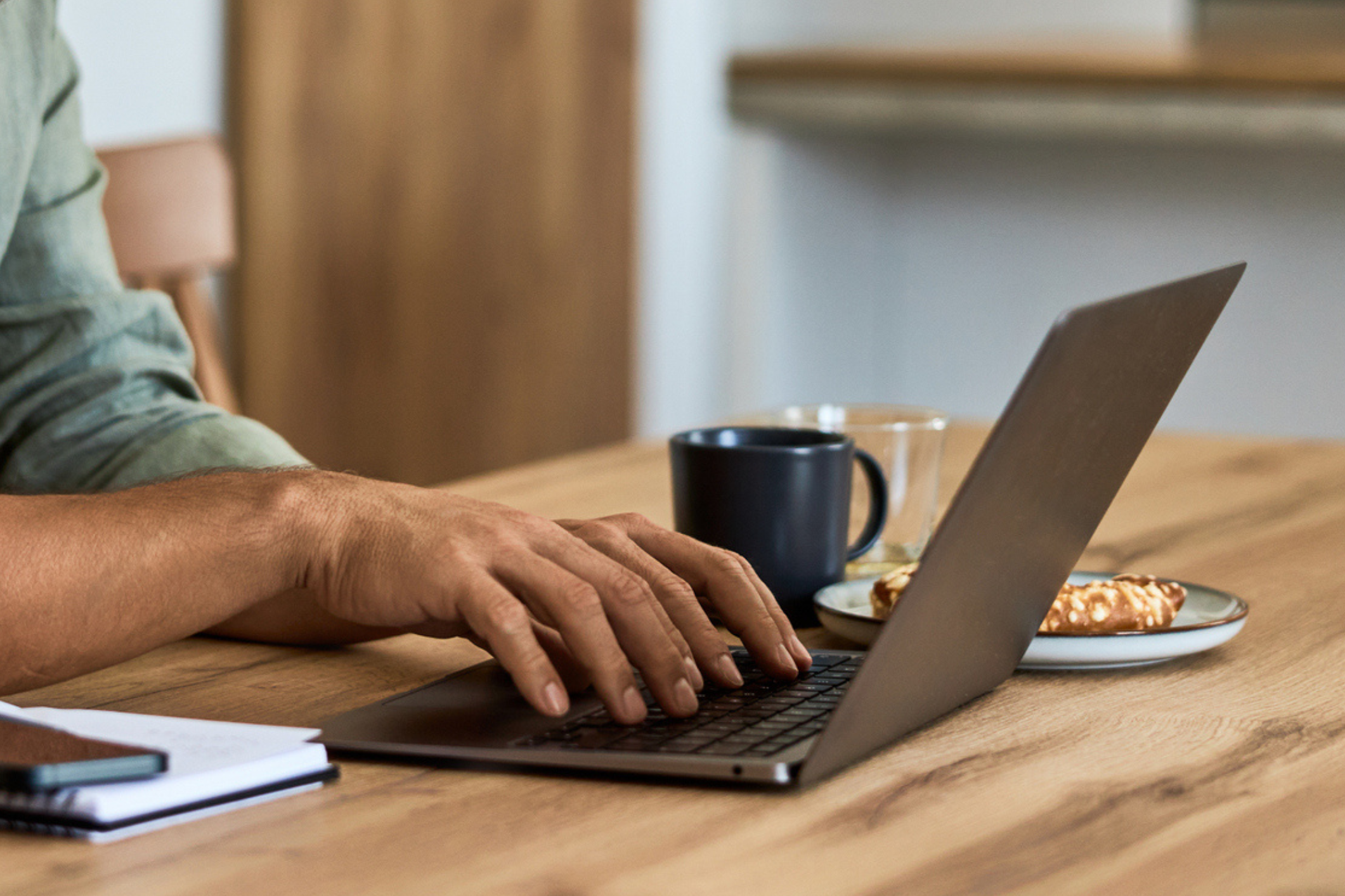 Man working on laptop